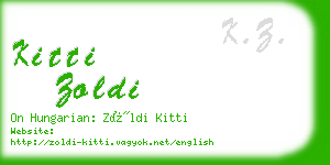 kitti zoldi business card